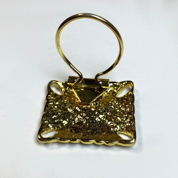 Vintage Scarf Clip Gold Tone Jewelry Clothing Clip Gift for Her Retro Filigree - Picture 6 of 9